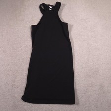 Sports Illustrated Dress Womens Small Black Halter Bodycon Tank Lace Up Athletic