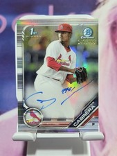 2019 Bowman Chrome Prospect Autographs Genesis Cabrera #CPA-GCA Refractor /499