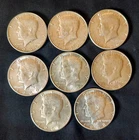 8-Silver Kennedy Half Dollars  1966-69  40% Uncirculated