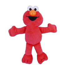 Vintage Sesame Street 7" Elmo Plush Made In The USA Cute Plastic Eyes Happy
