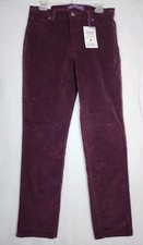 NEW Gloria Vanderbilt Amanda Slim Corduroy Jeans Size 10 Crimson Crush NWT