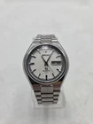 VTG 1976 Seiko SQ 4004 Quartz Watch Men 4633-8019 Silver Tone 37mm-Great Cond.