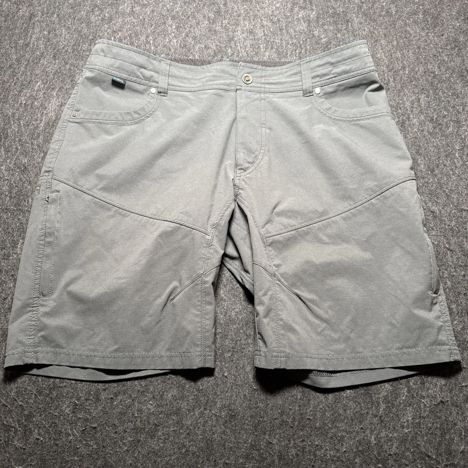 KUHL Silencer Cargo Shorts Men Sz 38x10 Gray Style 5230 Hiking Outdoors Utility