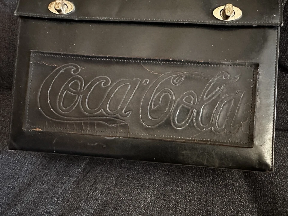 RARE Vintage Coca Cola Leather Salesman’s Briefcase Bag Coke - Image 2 of 4
