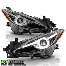 2014 2015 2016 Mazda 3 Halogen LED Tube Upgrade Projector Headlights Headlamps