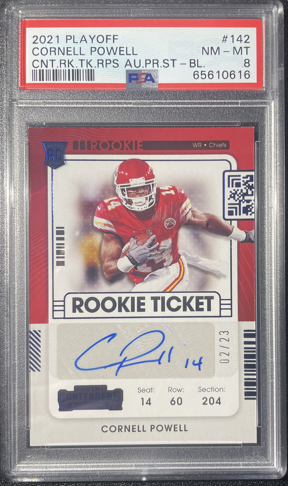 Cornell Powell Panini Playoff Contenders Rookie Ticket Rps Autograph Preview Set #142 Blue