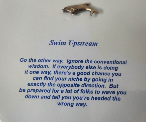 Raro Sam Walton Citas Pin Tarjeta Wal-Mart Nadar Upstream Dolphin - Imagen 2 de 6