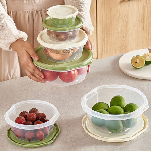 3/4pcs Lunch Box Large Capacity Preservation Refrigerator Storage Box Food