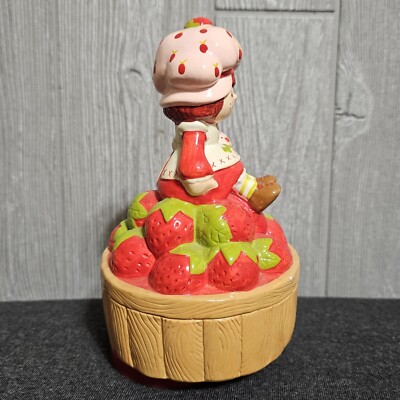 Strawberry Shortcake Music Box Ceramic Vintage 80's Twinkle