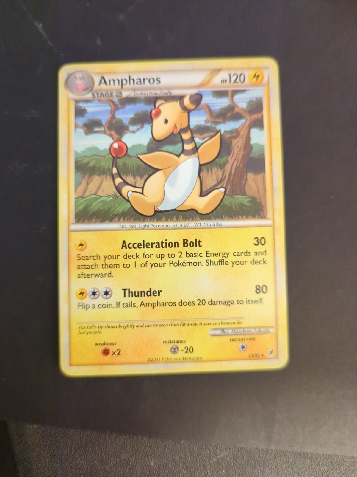 Pokemon TCG Ampharos Call of Legends 23/95 Regular Rare