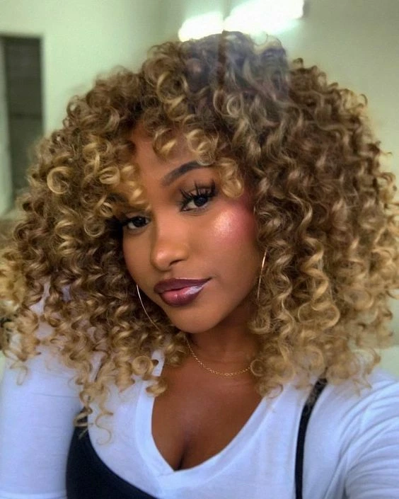 Short Ash Blonde Curly Wigs For Women Blonde Brown Wigs Synthetic Hair Full  Wig | Ebay