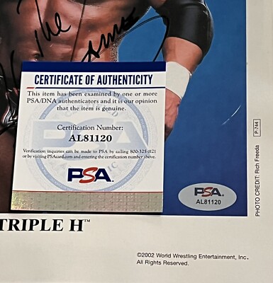 WWE TRIPLE H P-744 SIGNED 8X10 ORIGINAL WRESTLING PROMO PHOTO WITH