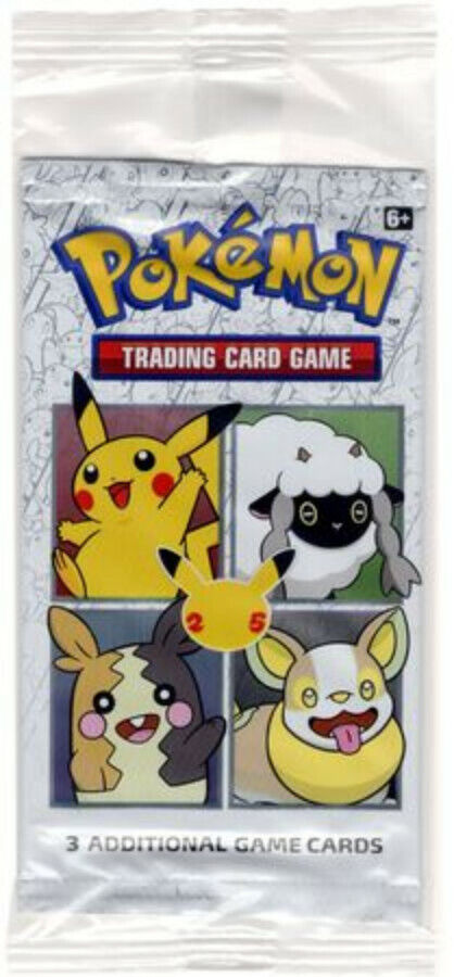Pokemon 2021 25th Anniversary General Mills Promo 3 Card Pack New Factory Sealed