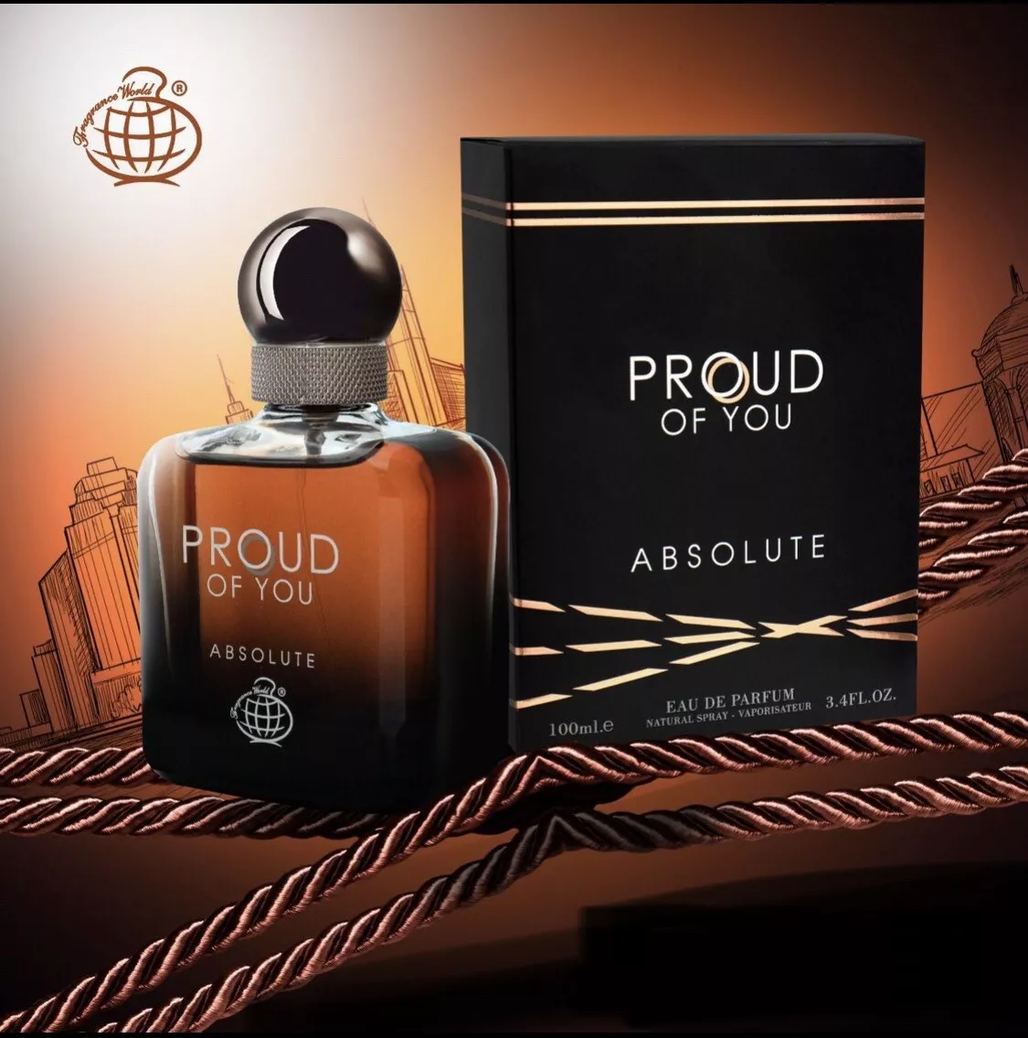 Eau de Parfum Fragrance World, Absolute Oud Magnificent 7, Men