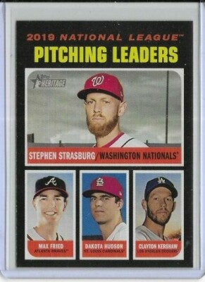 2020 Heritage #70 Strasburg/Fried/Hudson/Kershaw Pitching Leaders