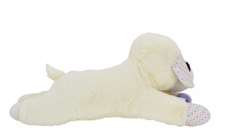 NEW Multipet Jumbo Spring Flower Lamb Chop with Polka Dot Ears & Paws Plush 24" - 第 4/5 張圖片