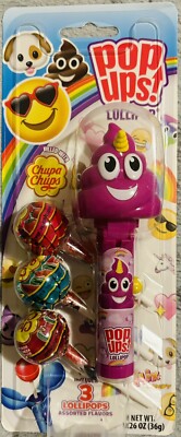 UNICORN POOP - Pop Ups! Lollipop - 3 Chupa Chups Lollipops - Flix Candy