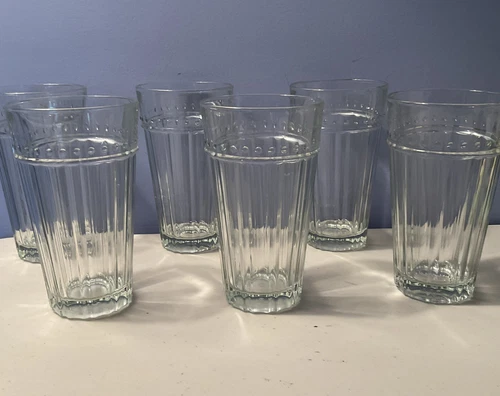 Anchor Hocking Vintage Olivia Glasses Lot of 6 Highball 16 Oz Tumbler Glass