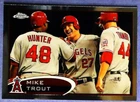 2012 Topps Chrome Card #144 of MIKE TROUT - Angels