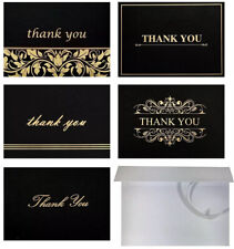 White with Gold Foil 100 Thank You Cards