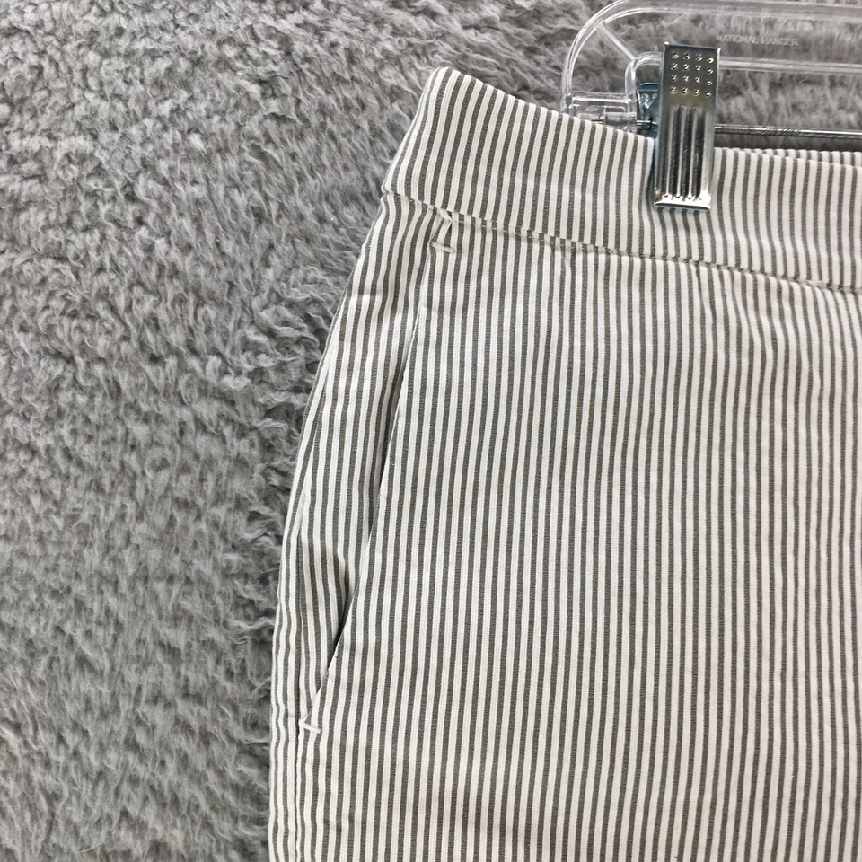 Pantalones de vestir JNY Jone New York para mujer 10 blancos a rayas tiro medio informales Foto 3 de 4