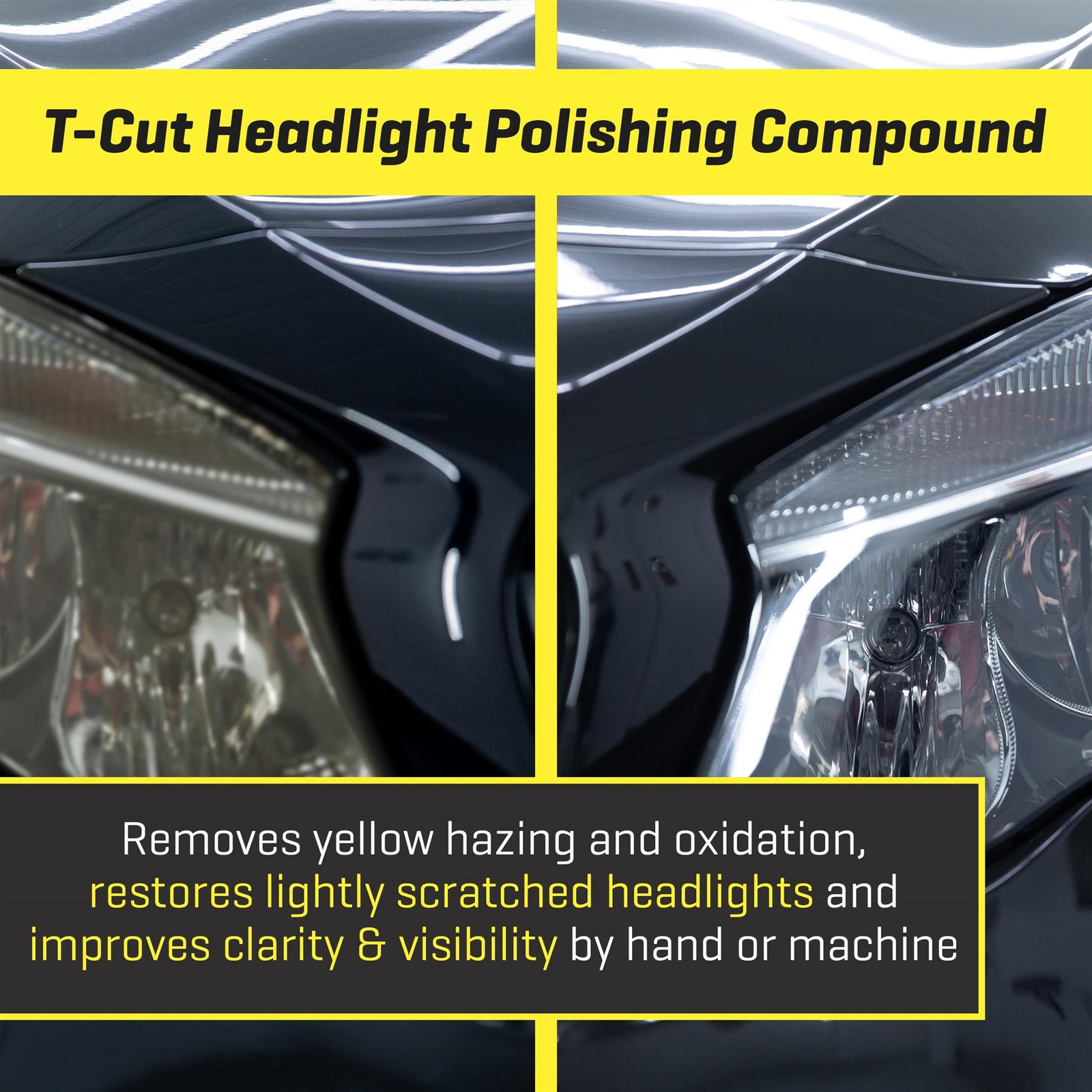 TCut Headlight Polish & Sealant Kit Restores Cleans & Protects Dull