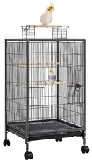 36" Open Top Perch Stand Cage Canary Parakeet Cockatiel LoveBird Finches