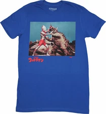 Ultraman New Adult T-Shirt - Ultra Man battle Lizard Creature