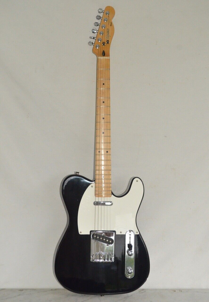 Vintage SQUIRE TELECASTER by Fender Classic Black & White Electric Guitar