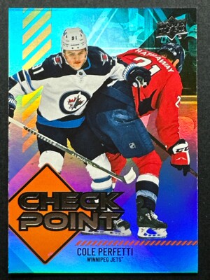 2024-25 UD Series 1 Cole Perfetti Check Point #CP-6 Winnipeg Jets