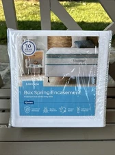 Linenspa Box Spring Encasement Queen, Complete with 360 Zippered Protection