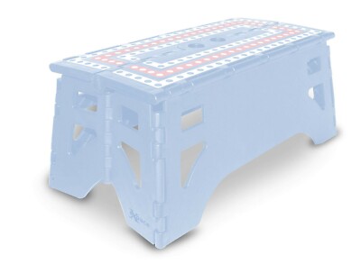  Folding Step Stool, 13''Wide, Non-Slip,350lbs capacity SKY BLUE