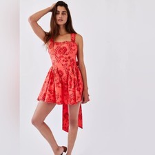 NWT free people party small Matilde Mini Dress or age floral bow dress