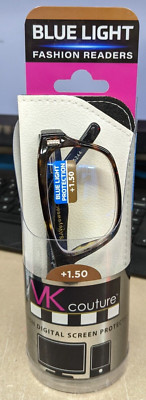 SAV, Blue Light Reader Glasses, +1.50, Black/Brown, VKB03-150