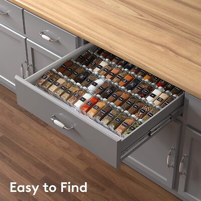 Spice Rack Drawer Organizer, Tier Expandable 30cm to 59cm