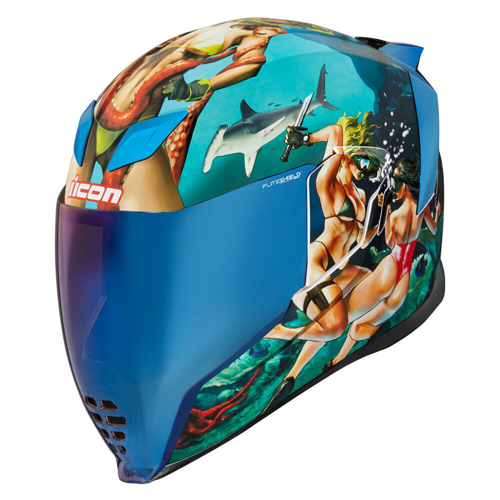 ICON AIRFLITE SKULL 18 フルフェイス ヘルメット 2XL ICON Airflite Skull18 Helmet Review - YouTube