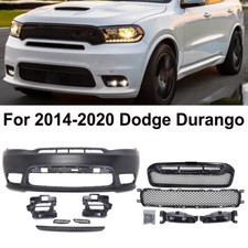 Front Bumper Cover Kit With Led Fog Lamps For Dodge Durango Srt 2016-2020