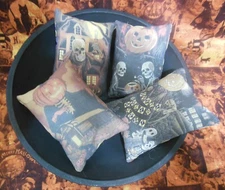 Primitive Halloween Ornies/Bowl Fillers/ Cupboard Tucks Set of 4-Retro 1930's-1