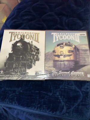 NEW 1998 Railroad Tycoon II & Second Century PC Computer Game PopTop Software