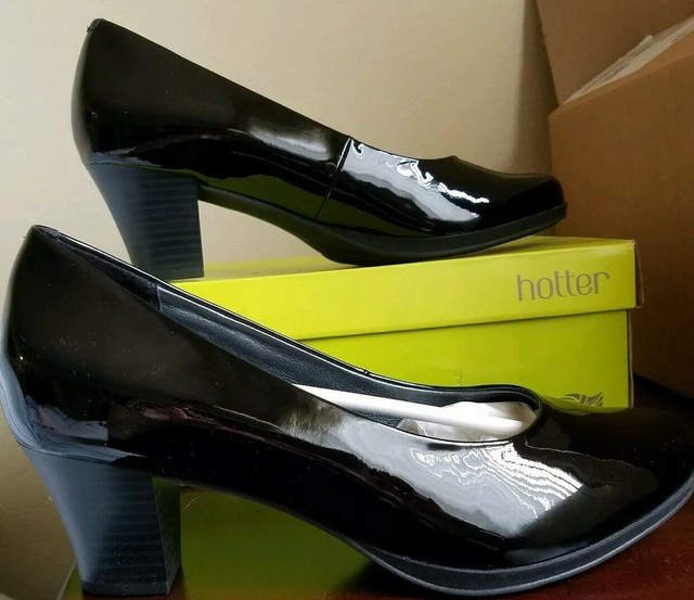 Hotter Angelica Black Patent US Size 10 (8 UK) eBay