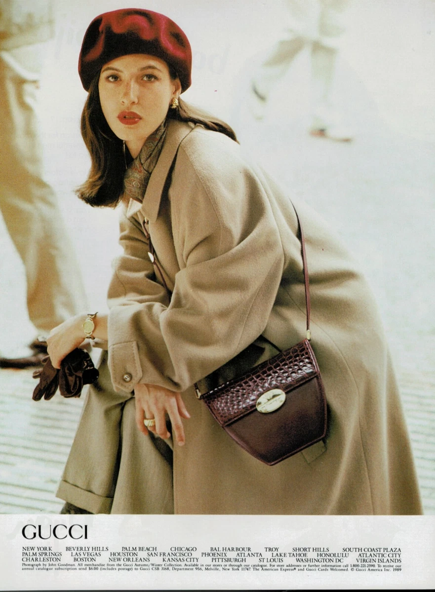 1989 GUCCI BAGS Magazine Print AD eBay