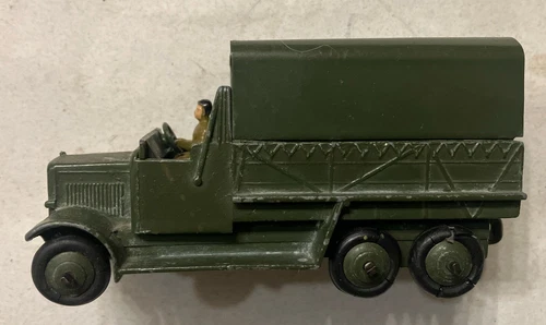 Dinky Toys Military Army Truck 151b Covered Wagon Vintage Diecast