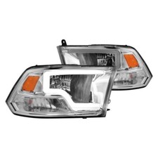 09-18 Dodge Ram Quad 150025003500 Chrome Headlight Wdrl Outline Factory Style