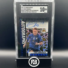 2021-22 Panini Mosaic soccer Ciro Immobile auto Black and Gold /8 Italia