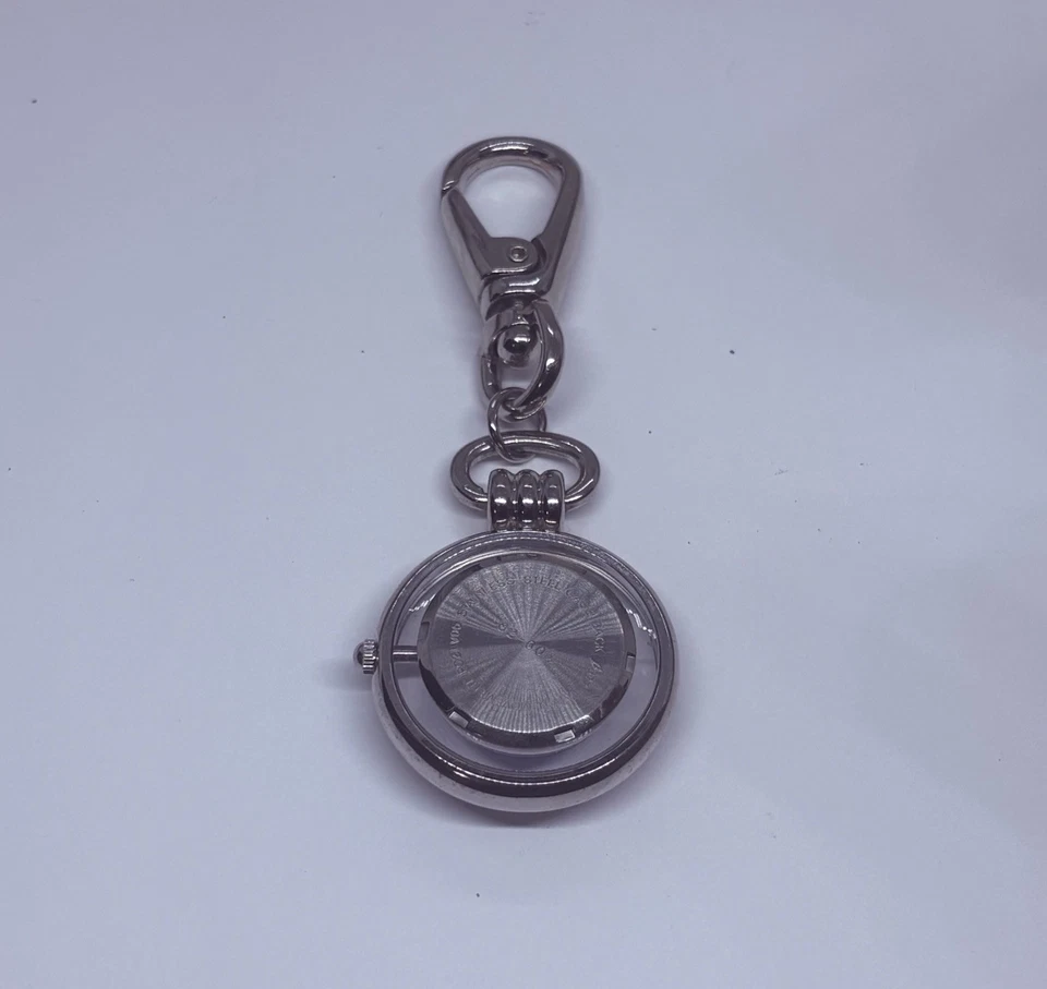 "Reloj Bolsillo Mini Llavero Cúpula Burbuja Vintage 3.5"" Movimiento Cuarzo Arte Decoración 22" Foto 3 de 4