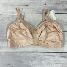 Amoena Mastectomy Bra Womens 38DD Nude Beige Rita 2004 Wireless Soft Cup NEW