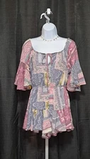 Paisley Romper Size Small By White Birch New 