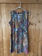 Tommy Hilfiger Women's Size 8 Sleeveless Shift Dress Colorful Paisley Print