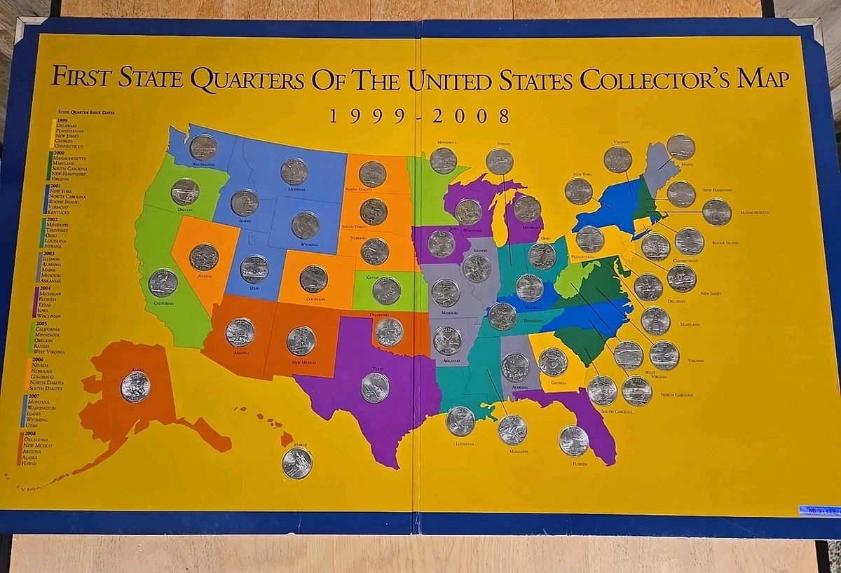 Circulated 1999 50 State Set US State Quarters (1999-2008) for