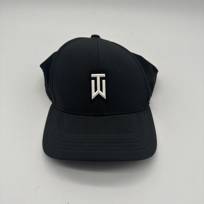 Nike Tiger Woods TW Fitted Hat Cap Men's Size L/XL Black Golf Flex